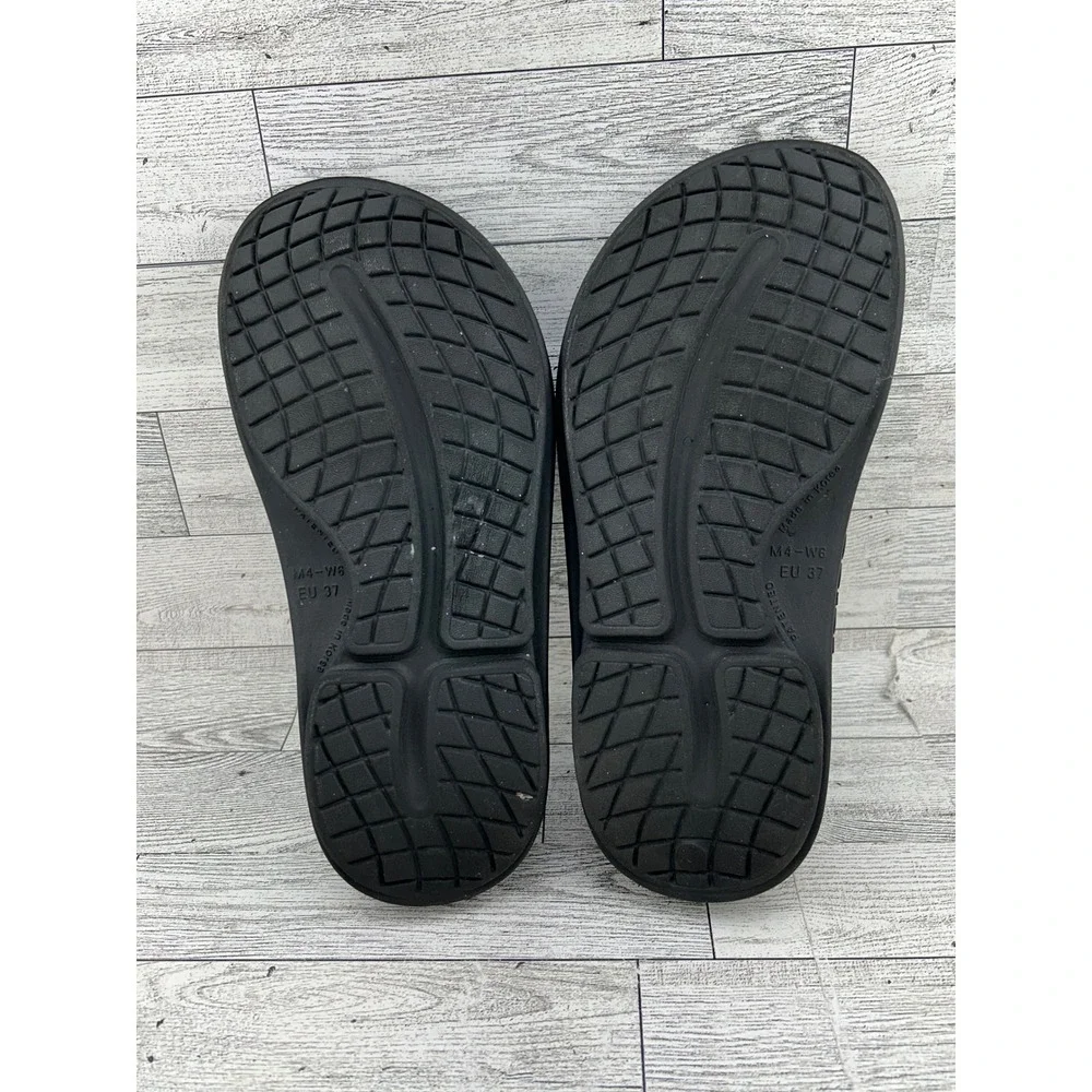 Oofos OOahh Sport Recovery Slides Black Mens 4 Womens 6 EU 37 Orthopedic Sandals
